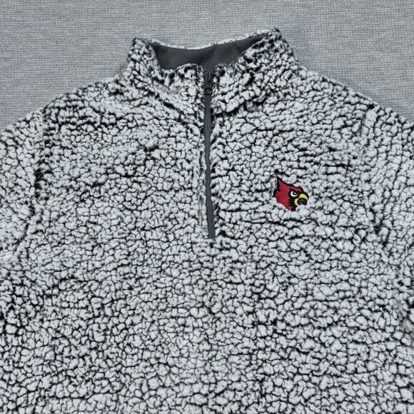 North & Acrux Womens Gray Cardinal Sherpa 1/4 Zip Pullover Jacket Long Sleeve XL - Picture 5 of 12